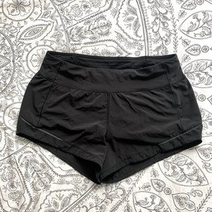 Black Lululemon Run Speed Up Athletic Short